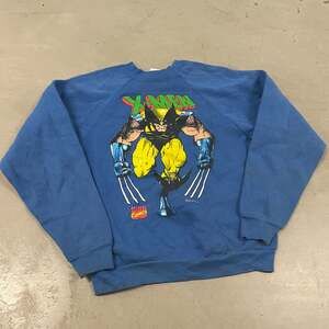 vintage 90s youth marvel x-men Wolverine raglan sweatshirt